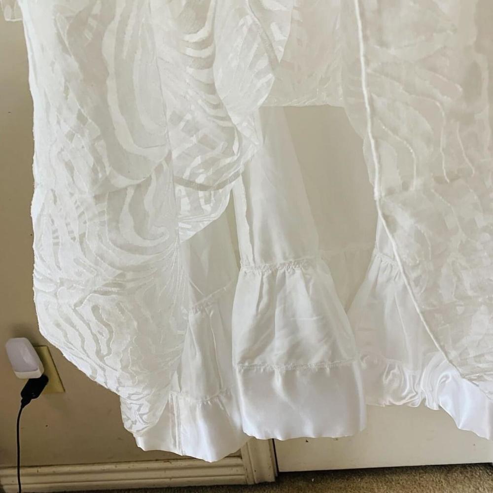 XL Serefina WHITE Beautiful Fully Lined White Lace Fit N Flare Midi Dress - Picture 8 of 13